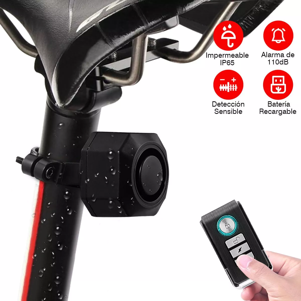 Alarma Para Bicicleta Antirrobo Inalámbrica Control Remoto.