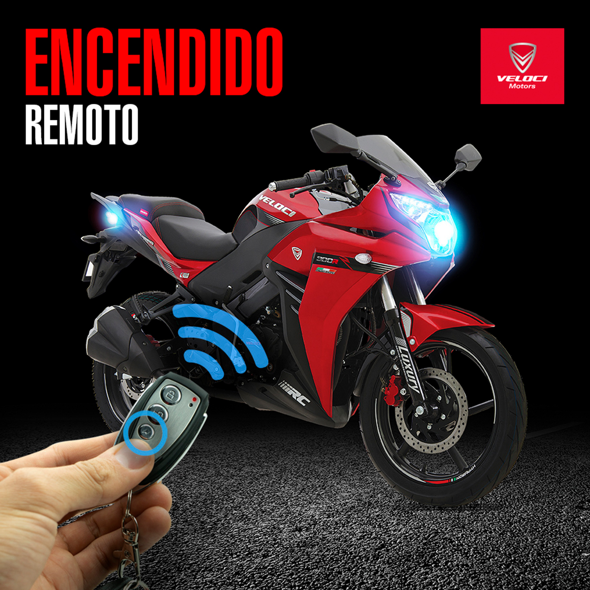 Moto Veloci Scorpio Racing Team 300CC Rojo 2024.