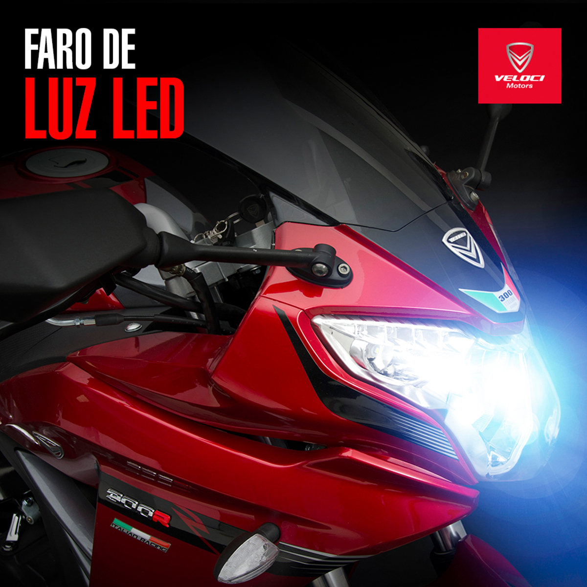 Moto Veloci Scorpio Racing Team 300CC Rojo 2024.