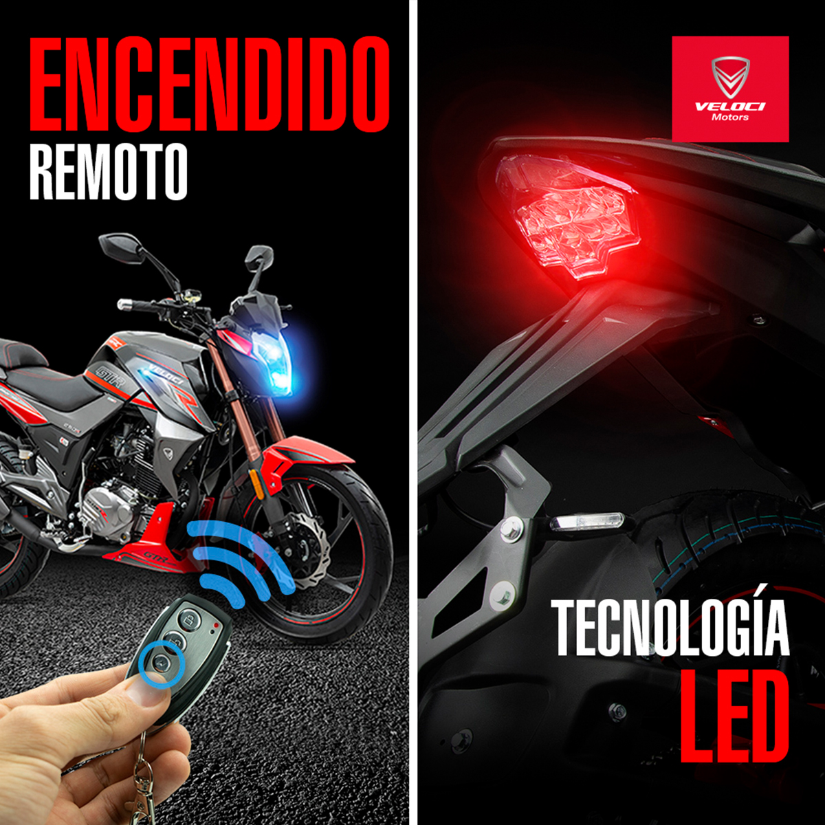 Moto Veloci Dmenthor GTR 250CC Rojo 2024.