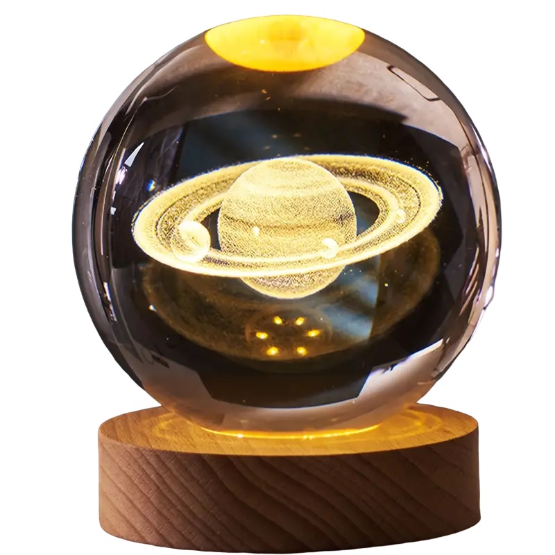 Lamapara esfera de cristal planeta.