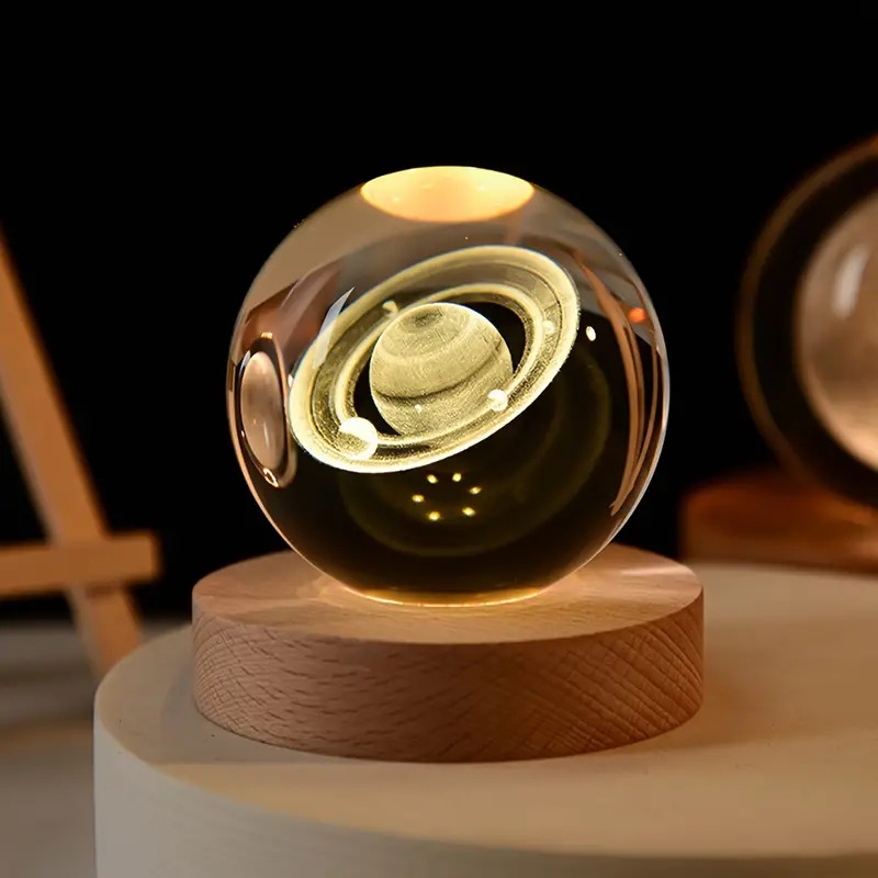 Lamapara esfera de cristal planeta.