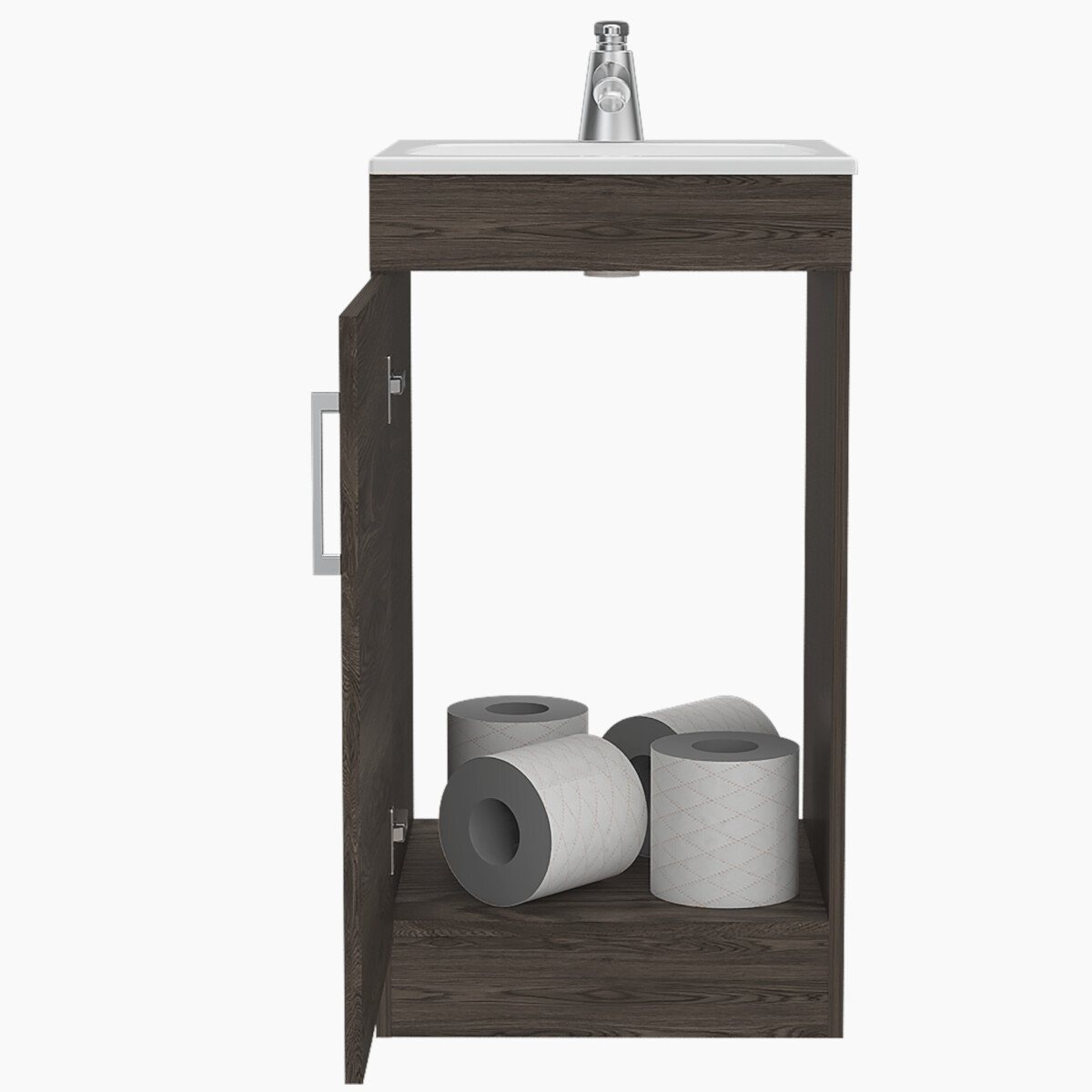 MUEBLE PARA LAVAMANOS ARMABLE CON OVALIN PARA BAÑO MODELO MADRID.