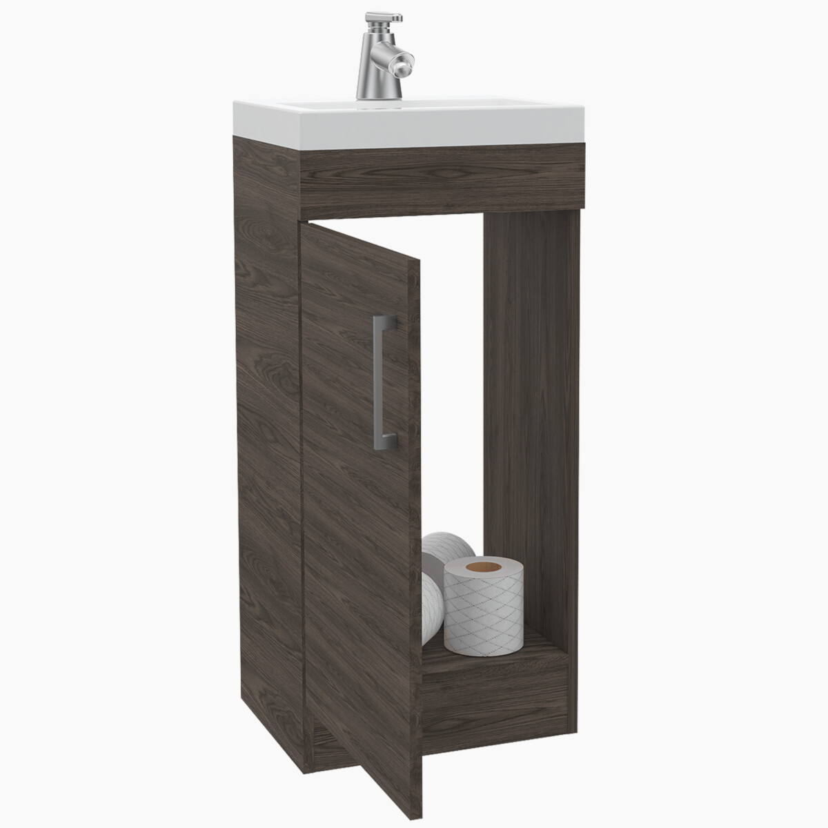 MUEBLE PARA LAVAMANOS ARMABLE CON OVALIN PARA BAÑO MODELO MADRID.