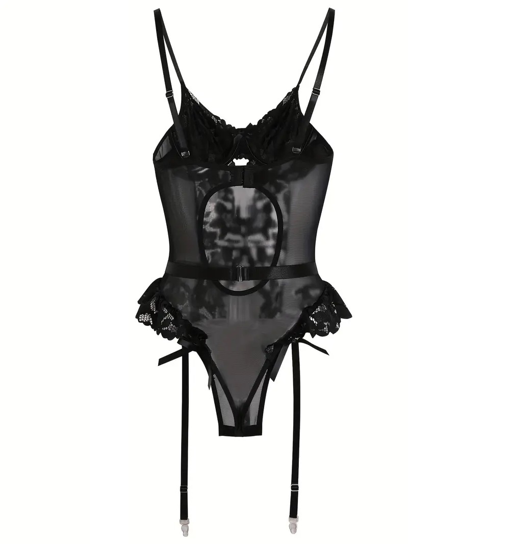 Body de encaje interior Negro.