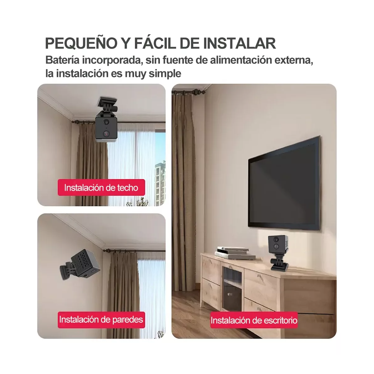 Mini Cámara Espía 3mp 2k Wifi Con Batería Recargable 9 Horas.