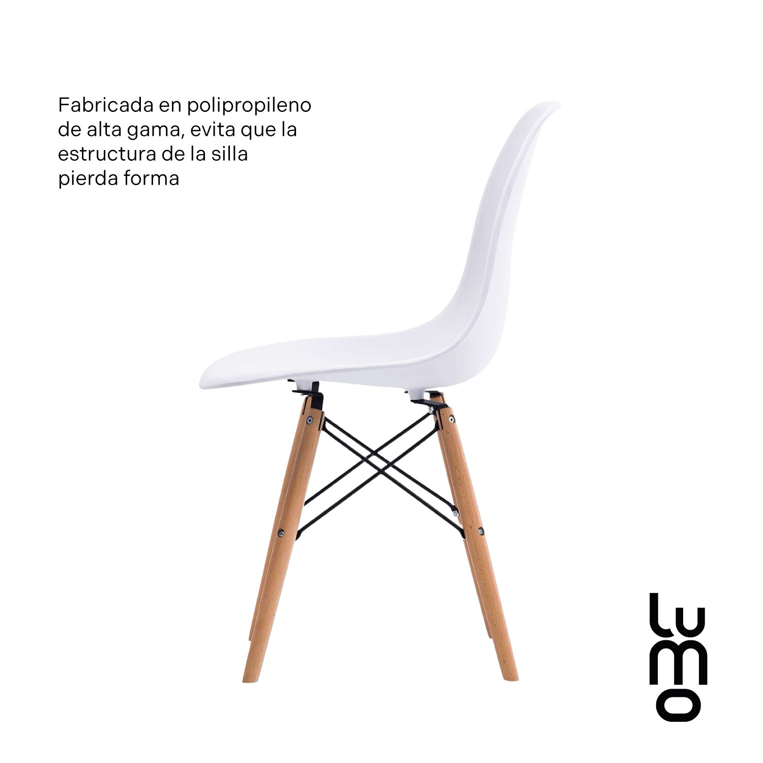 Set/Kit  4 Sillas Eames Estructura Minimalista Reforzada.