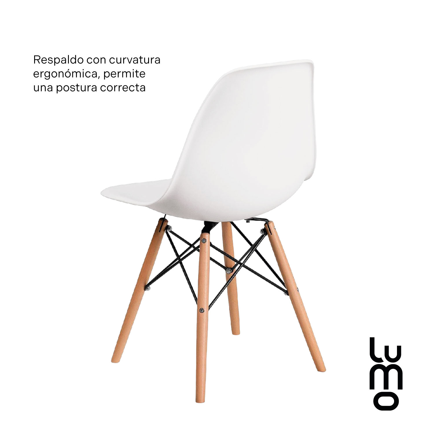 Set/Kit  4 Sillas Eames Estructura Minimalista Reforzada.