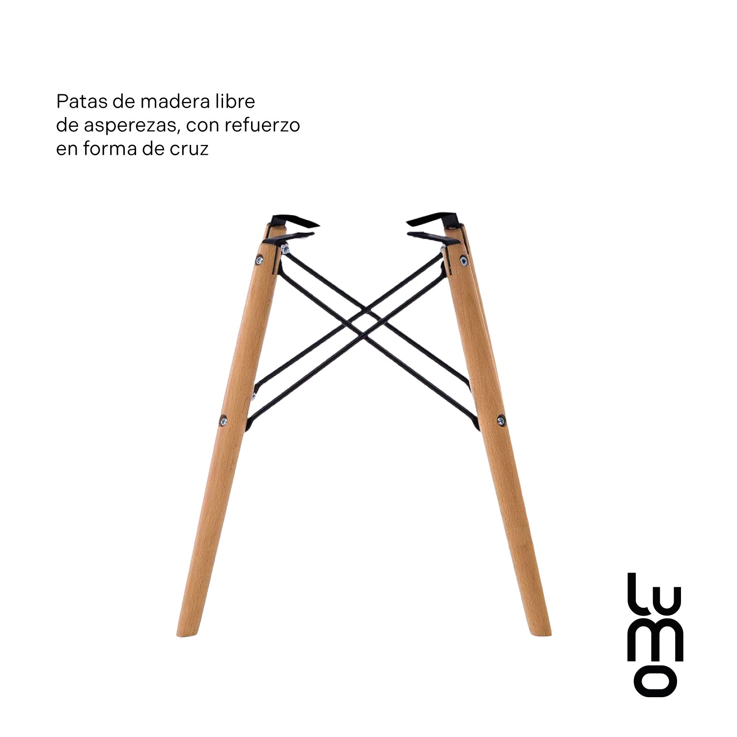 Set/Kit  4 Sillas Eames Estructura Minimalista Reforzada.
