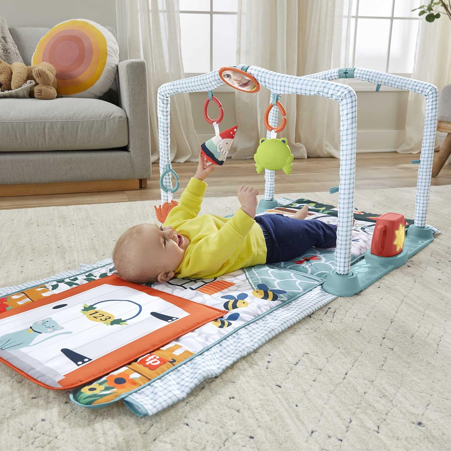Fisher price Baby Gimnasio Para Bebes De Cabana 3 En 1