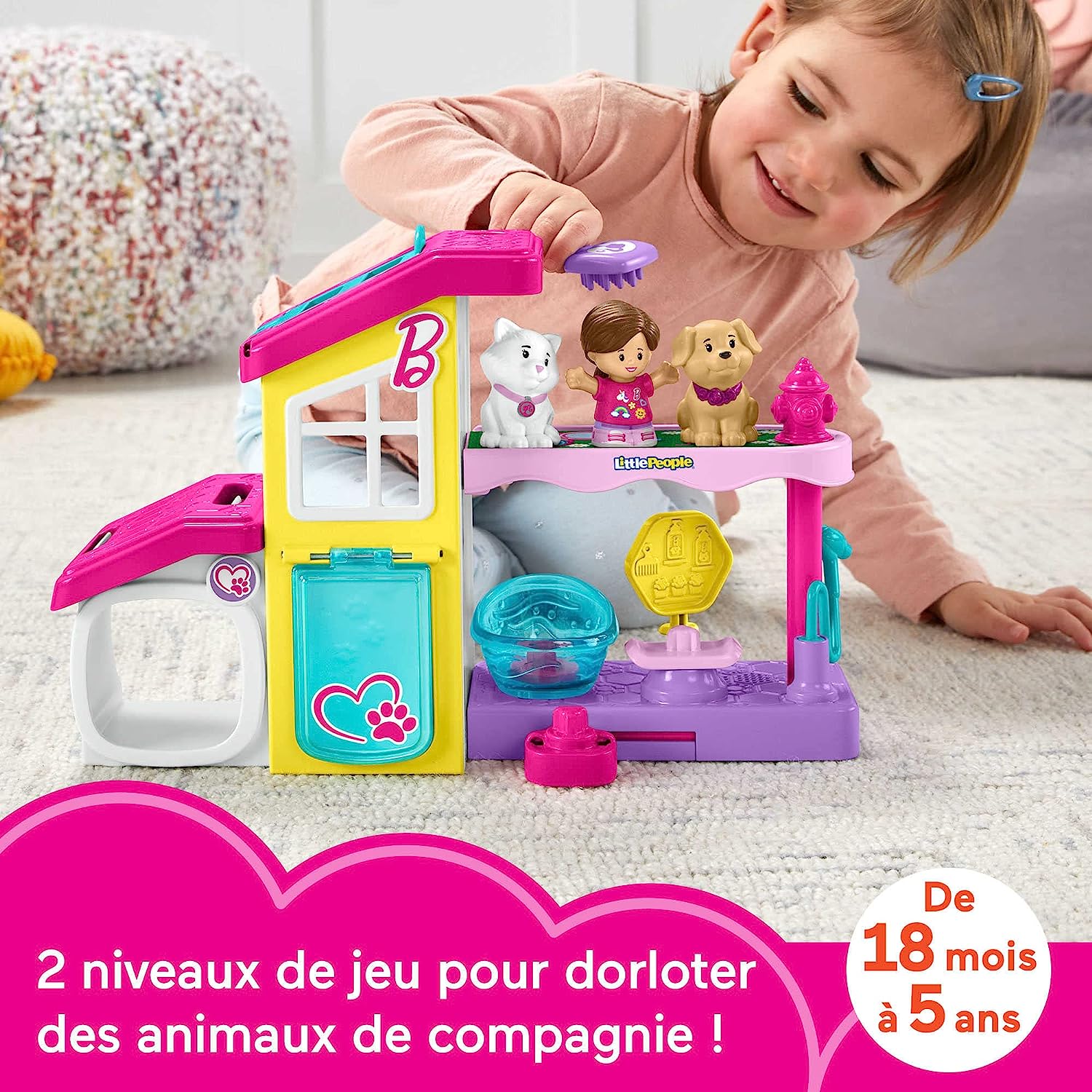Fisher-price Little People Barbie Spa De Mascotas.