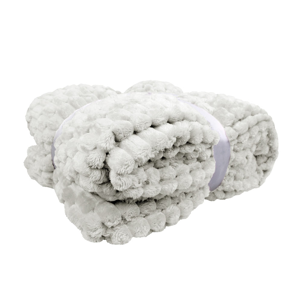 Frazada Embo King Size 250x240 cm Perla, ligera, suave, térmica y lavable