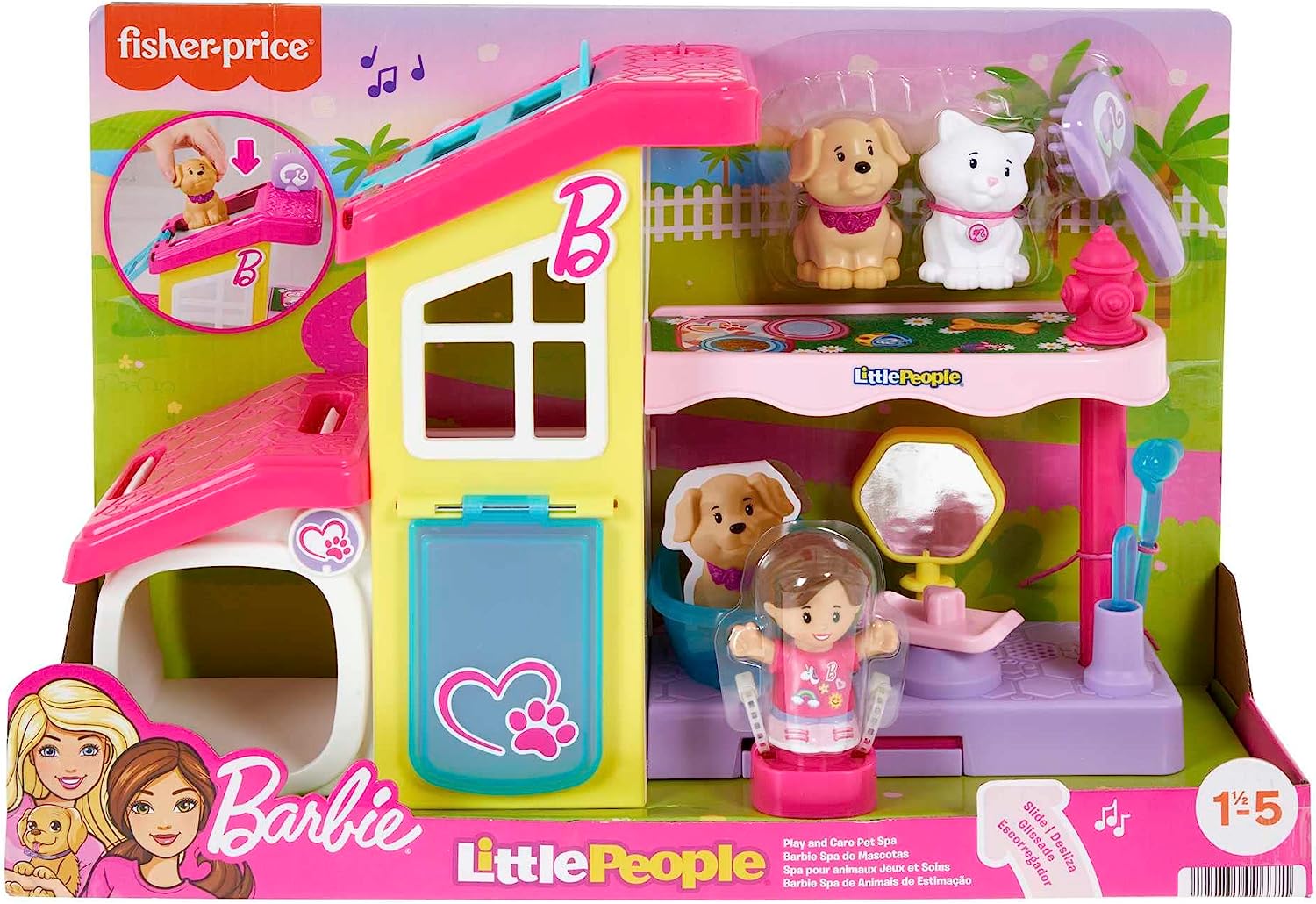 Fisher-price Little People Barbie Spa De Mascotas.