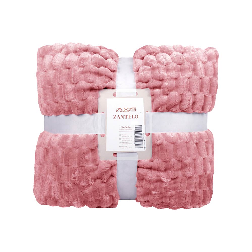 Frazada King Size Ligera Rosa Transpirable Térmico