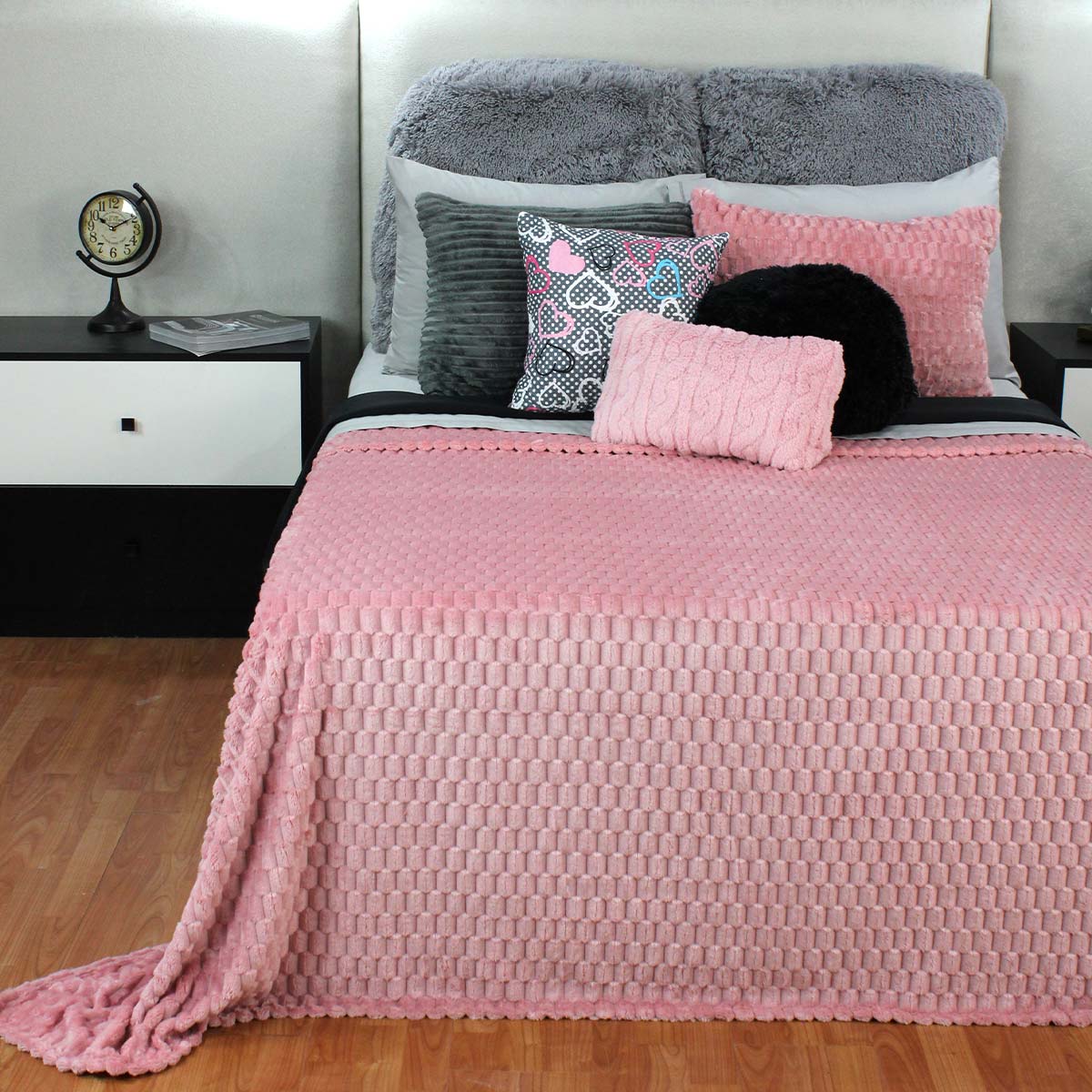 Frazada King Size Ligera Rosa Transpirable Térmico