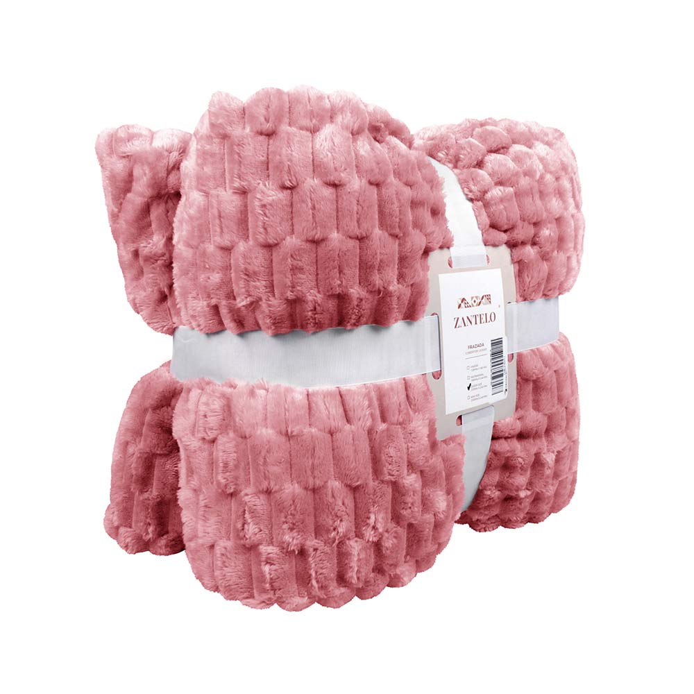 Frazada King Size Ligera Rosa Transpirable Térmico