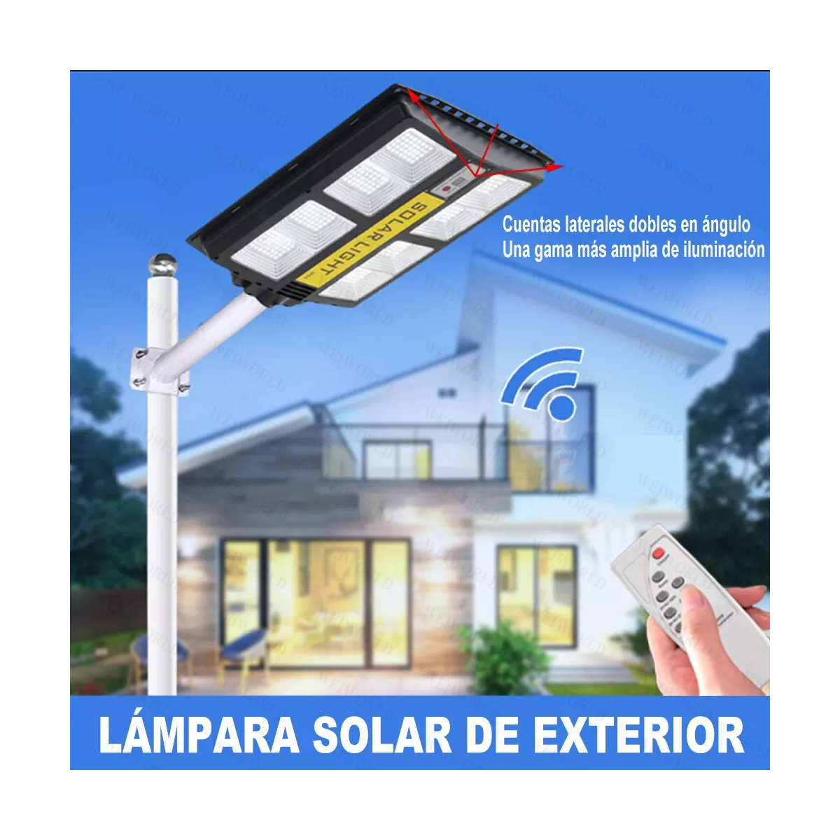 Lámpara Led Solar Luminaria Suburbana Alumbrado Público 400w.