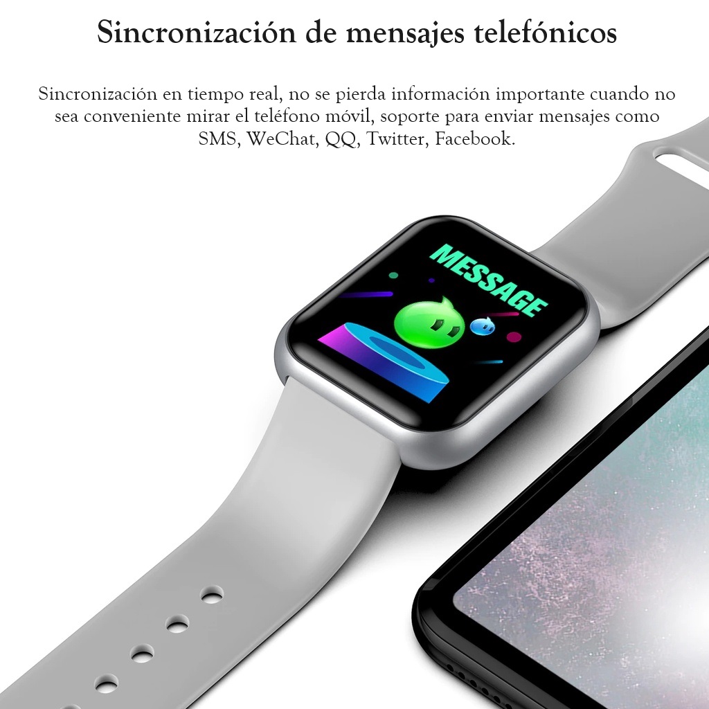 SmartWatch Reloj Inteligente Rosa.