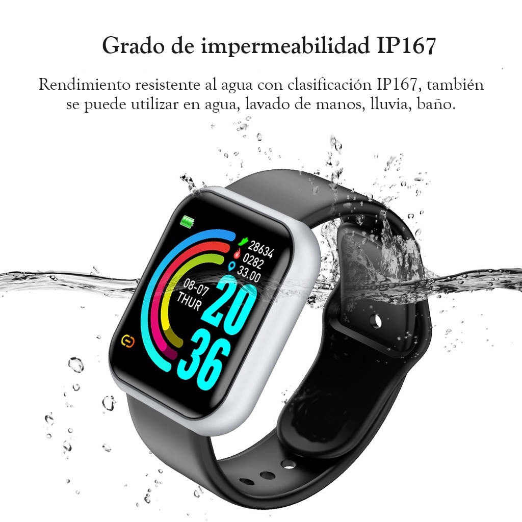 SmartWatch Reloj Inteligente Rosa.