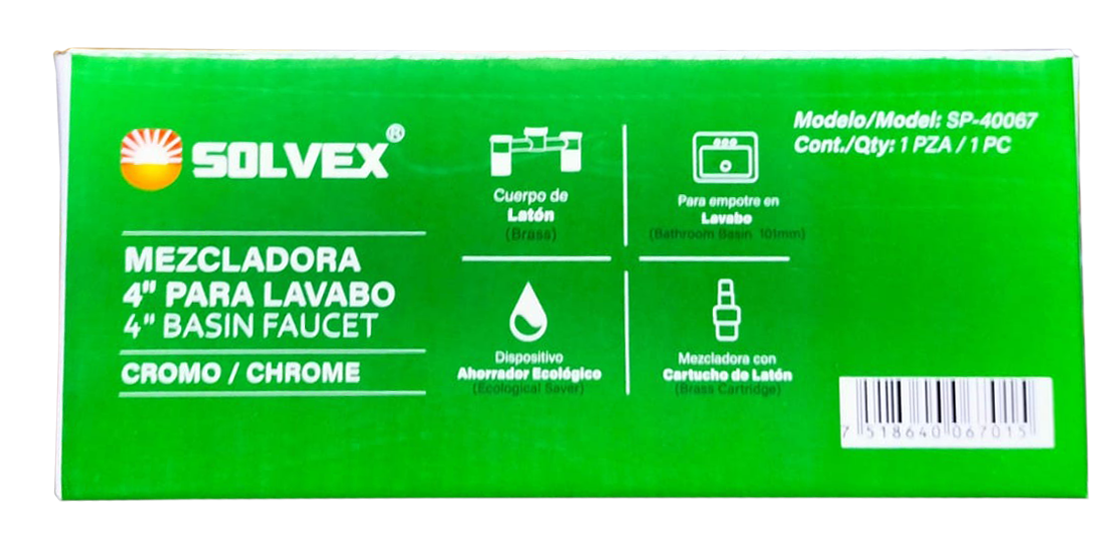 Mezcladora Lavabo Llave 4 Pulgadas Grifo Baño Griferías.