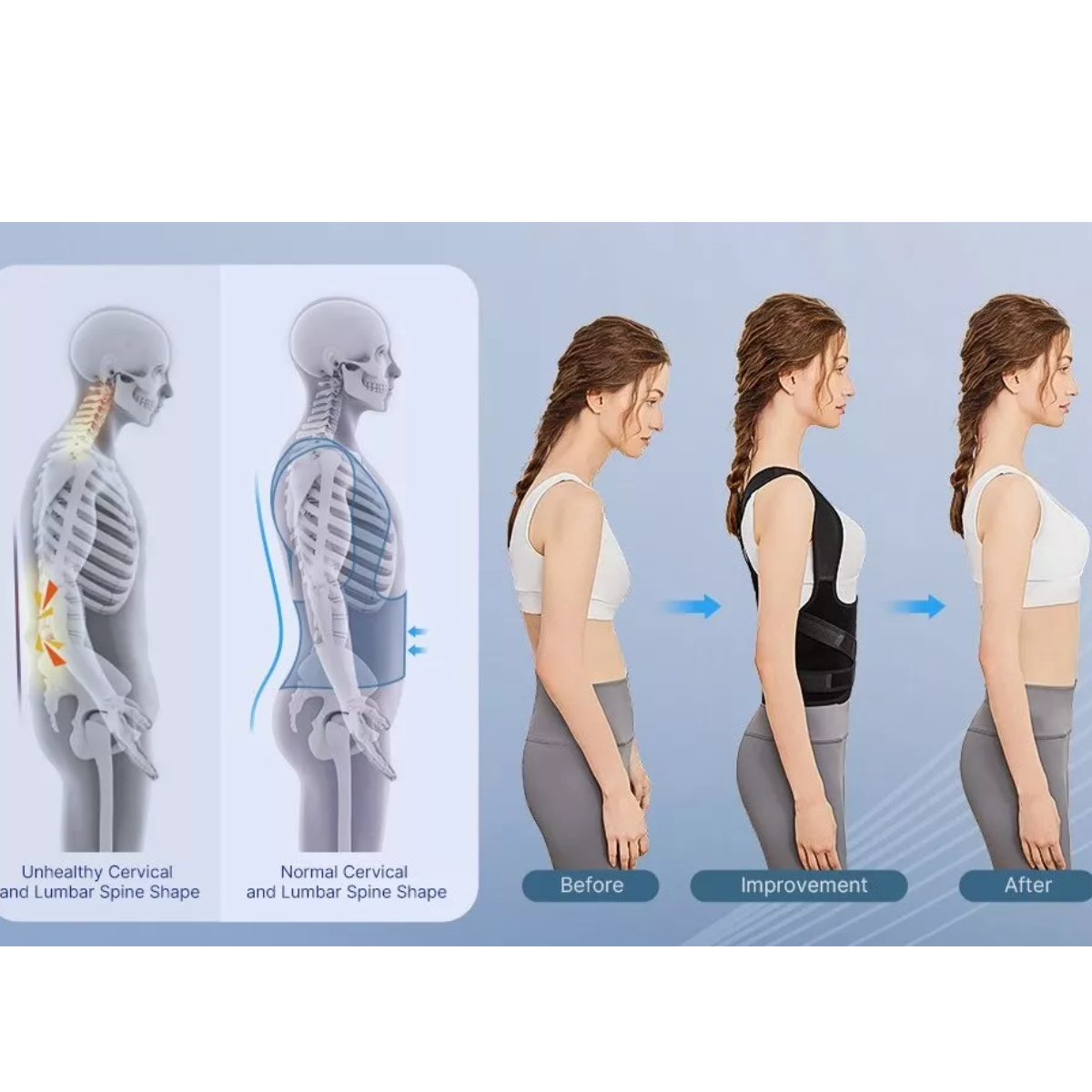 Corrector Postura Espalda Para Hombre Y Mujer Ajustable Faja S.