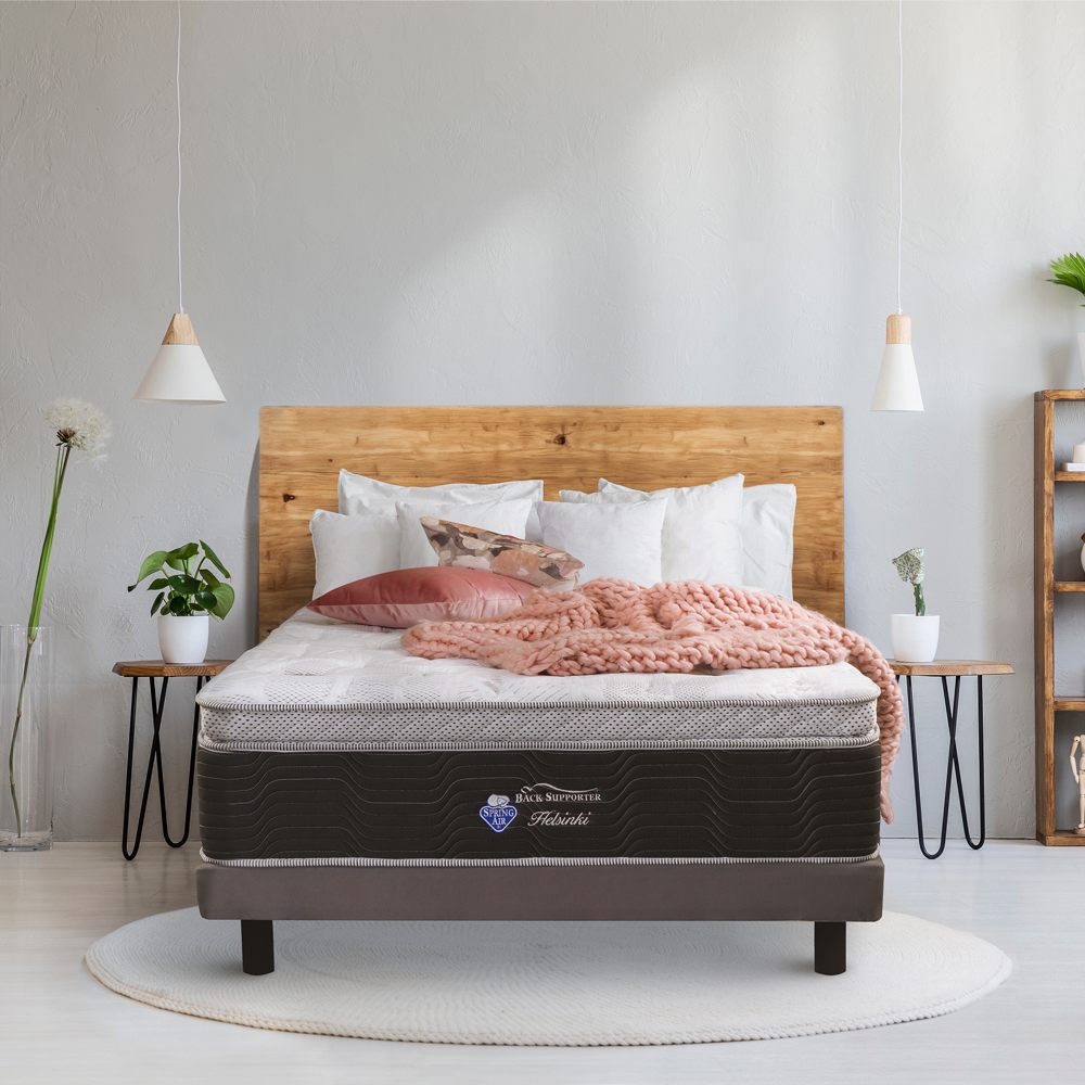 Juego De Box Y Colchon Helsinki Spring Air - King Size.