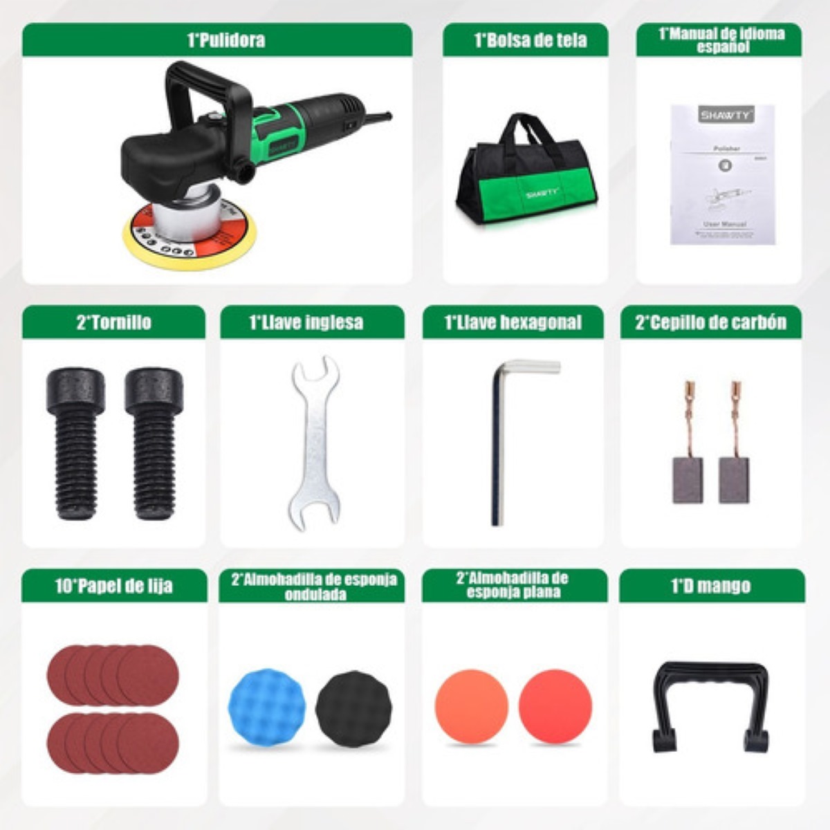 Pulidora Orbital De Velocidad Variable Y Lijadora 