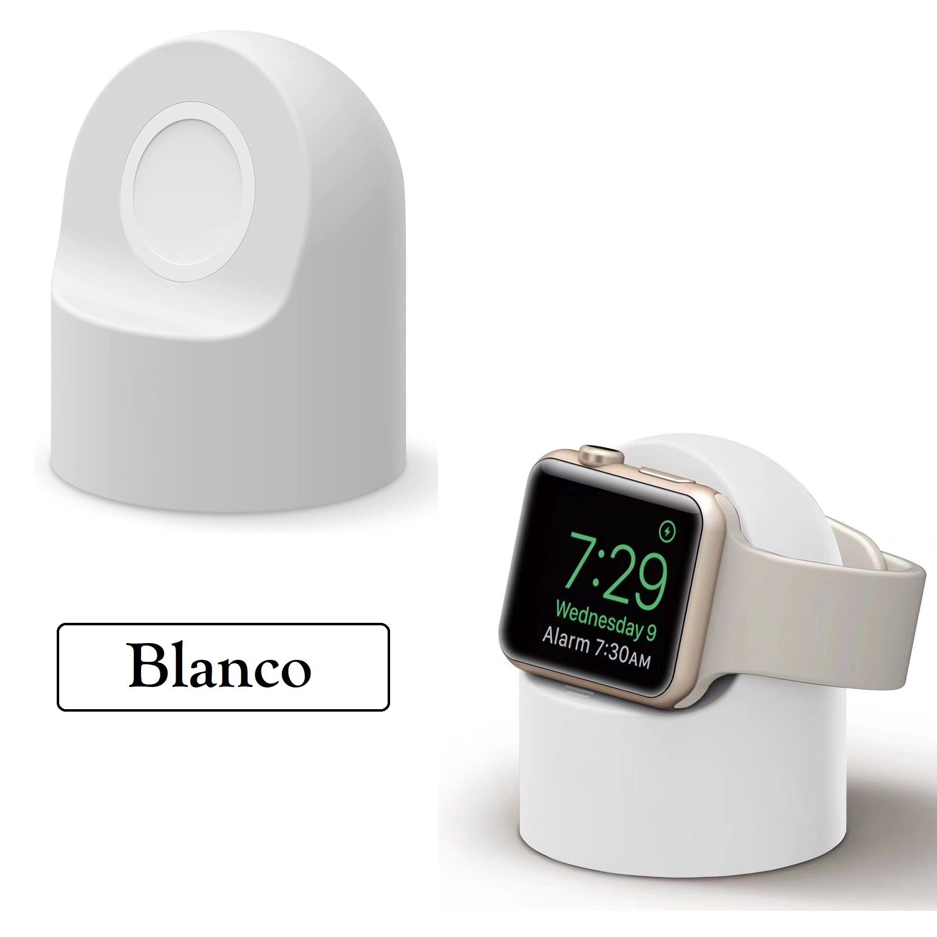 Soporte de silicona para Apple Watch.