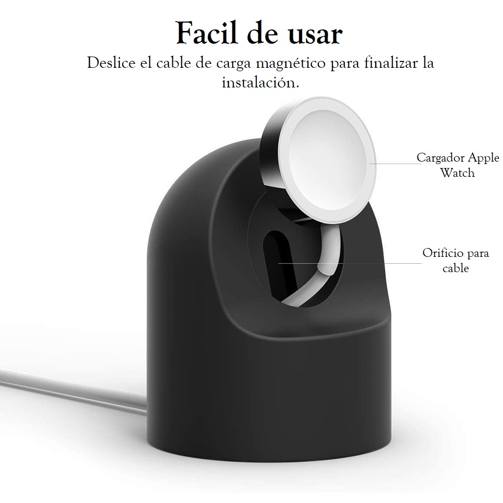 Soporte de silicona para Apple Watch.