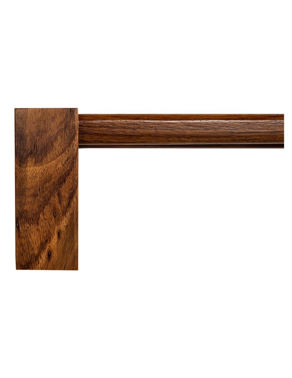 Cortinero Artesanal de Madera Riviera Alto Parota doble 180 cm  .