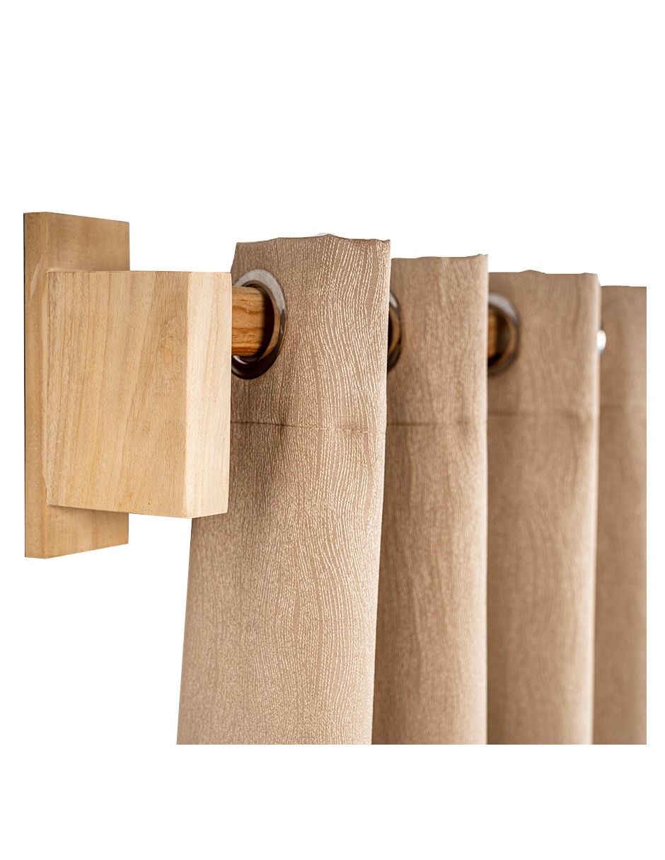 Cortinero Artesanal de Madera Milan  doble 180 .