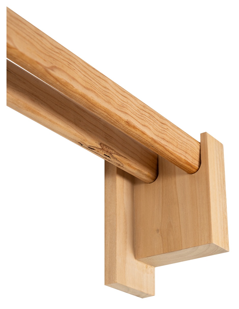 Cortinero Artesanal de Madera Milan  doble 180 .