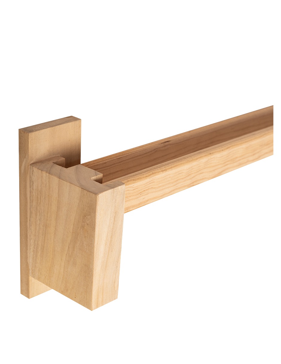 Cortinero Artesanal de Madera Milan  doble 180 .