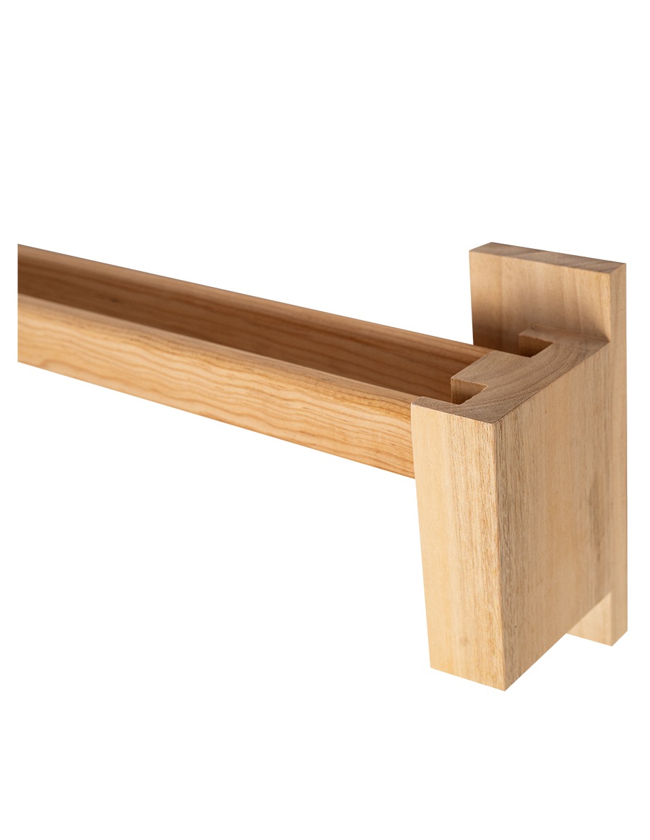 Cortinero Artesanal de Madera Milan  doble 180 .