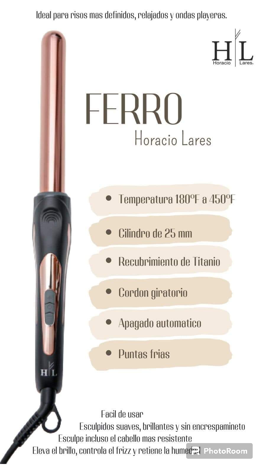 RIZADOR FERRO PROFECIONAL TITANIUM HL HORACIO LARES.