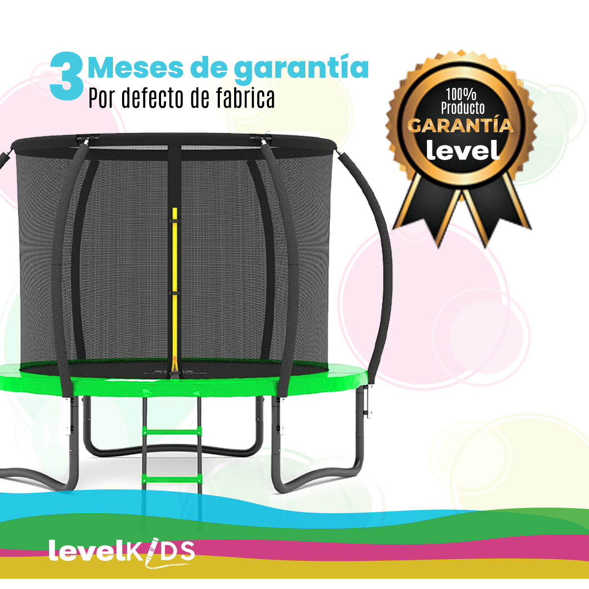 Trampolín Pumpkin De 12 ft Con Escalera, Color Verde.