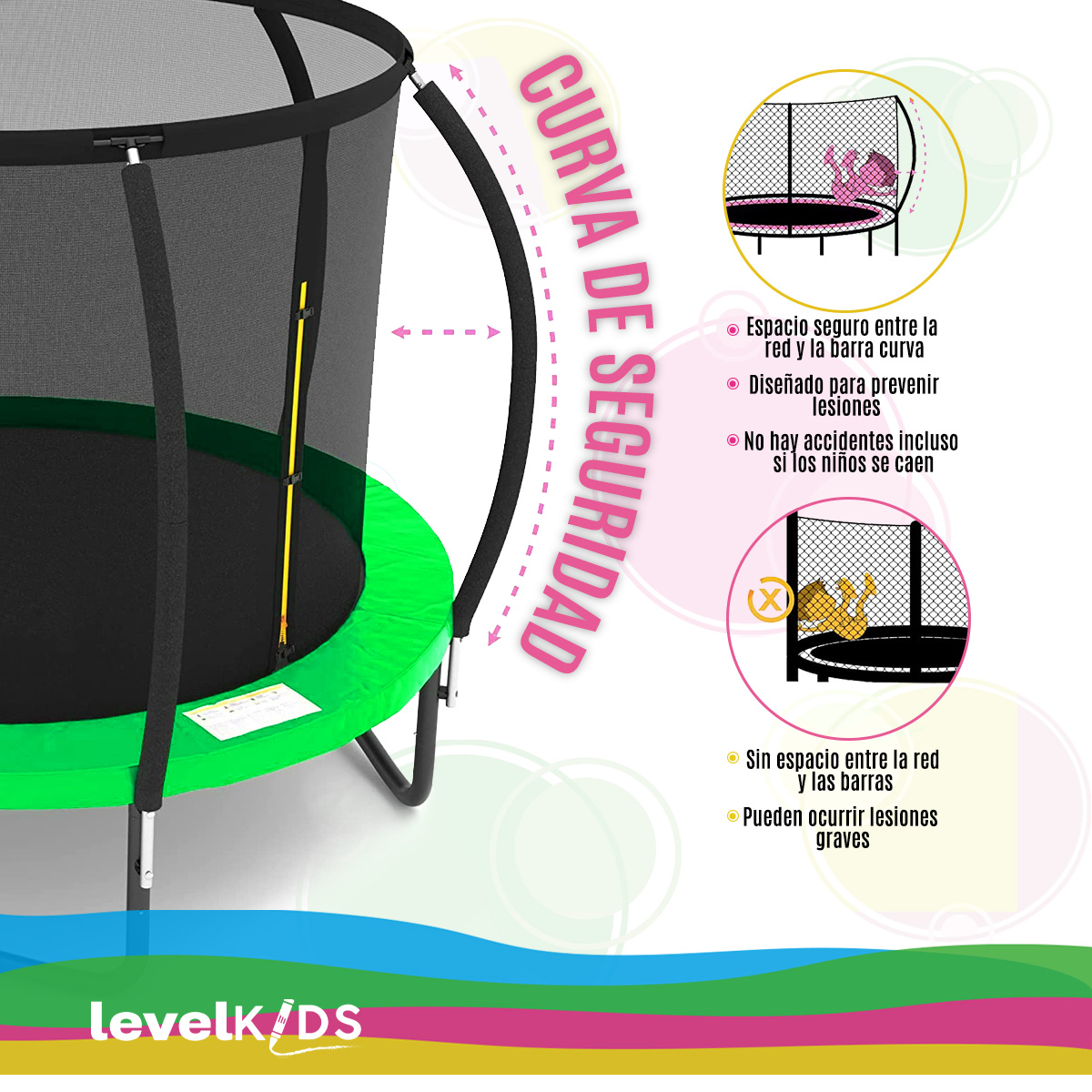Trampolín Pumpkin De 12 ft Con Escalera, Color Verde.