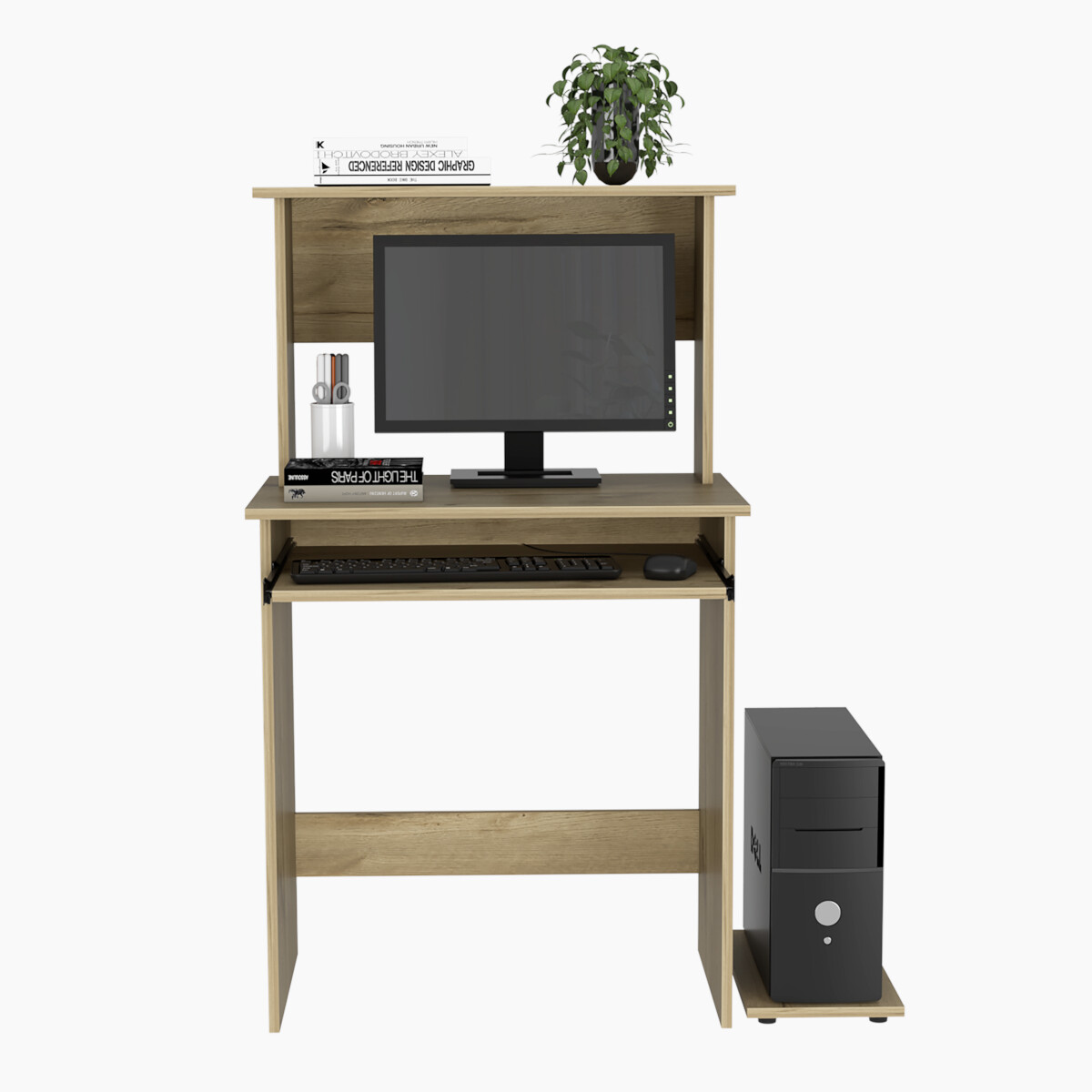ESCRITORIO PARA COMPUTADORA IDEAL PARA EL HOME OFFICE O LA OFICINA TIENE BASE PARA CPU Y BASE PARA TECLADO.