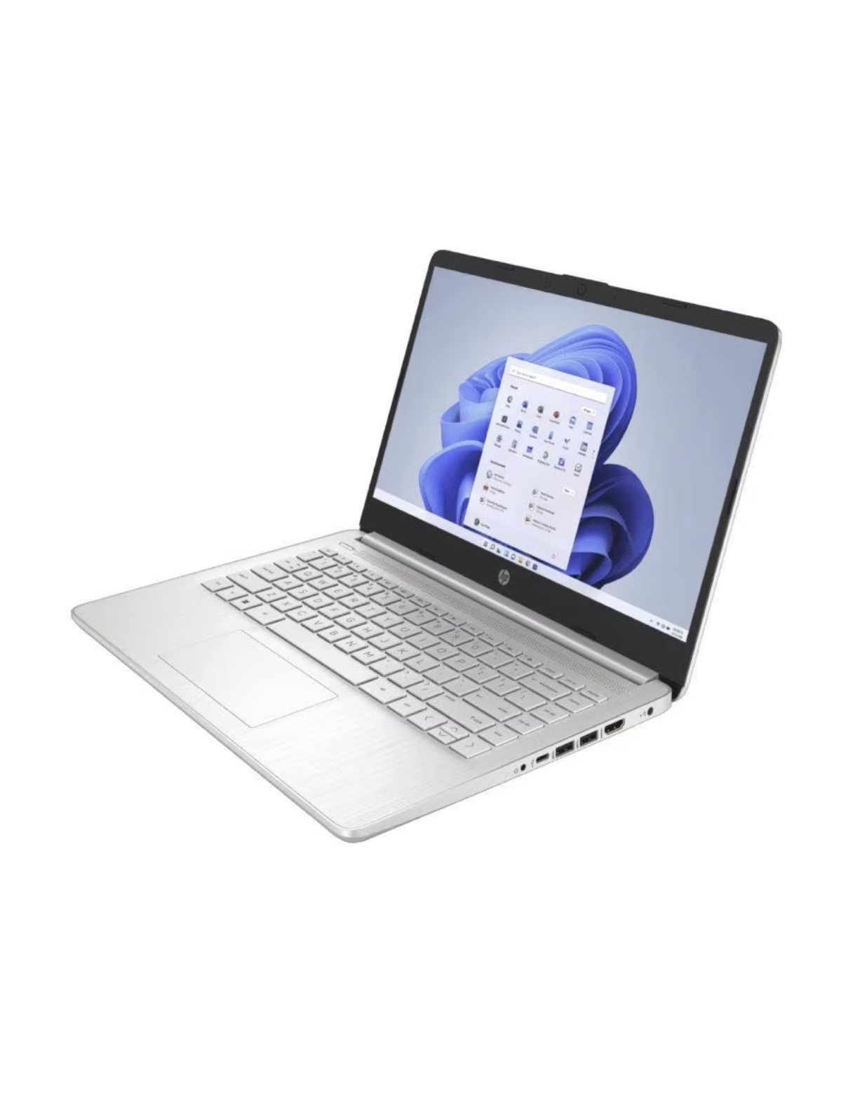 Laptop HP 14" HD, Intel Celeron N4120, 4GB RAM, 128GB SSD, Windows 11 Home 64-bit,Teclado Español, Color Plata.