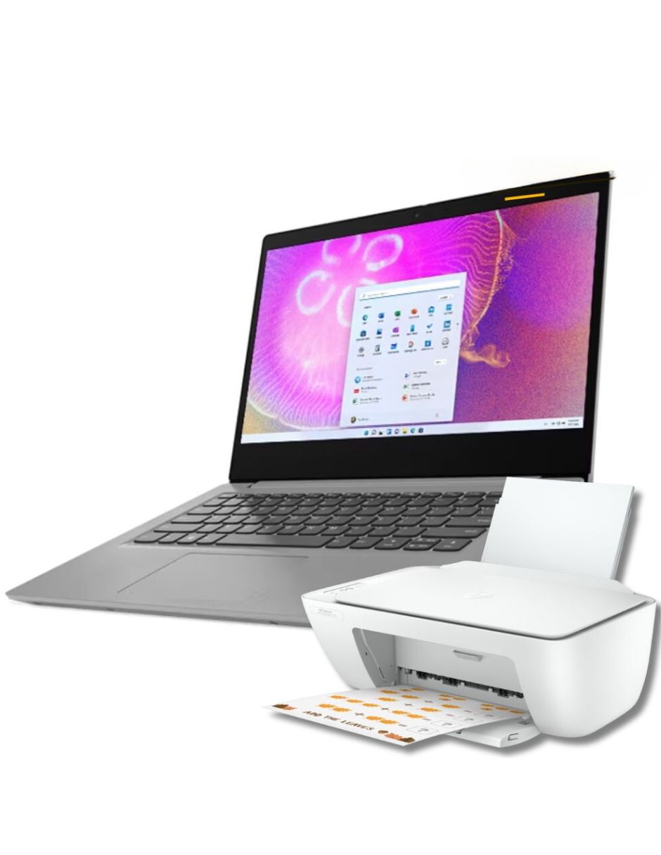 Combo Laptop IdealPad Lenovo 128GB  4GB RAM 1 14   Intel Celeron N4020   Impresora Multifuncional HP.
