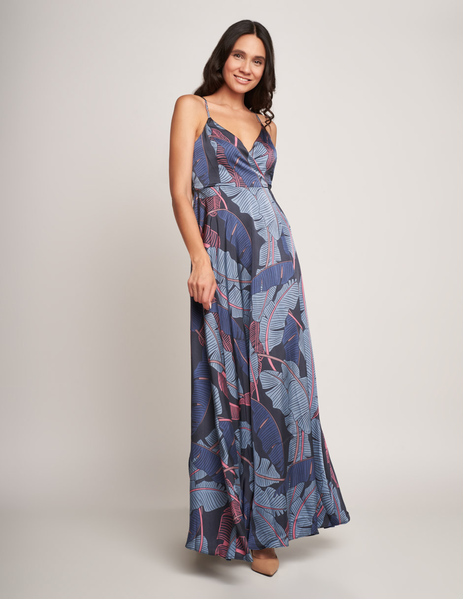 Vestido largo casual playero estampado: estilo fresco y desenfadado para días de sol