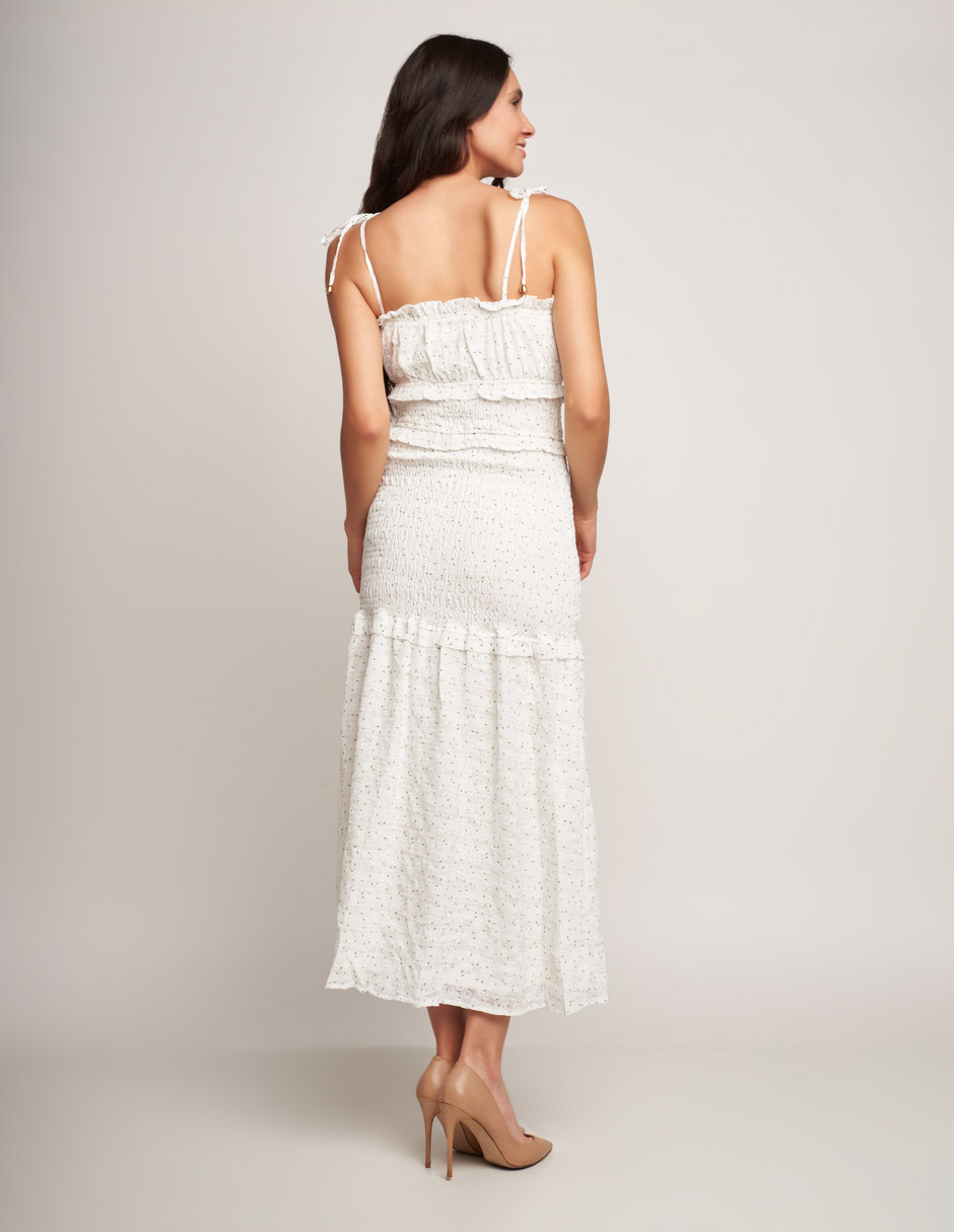 Vestido blanco casual estampado : frescura y estilo para tus momentos relajados