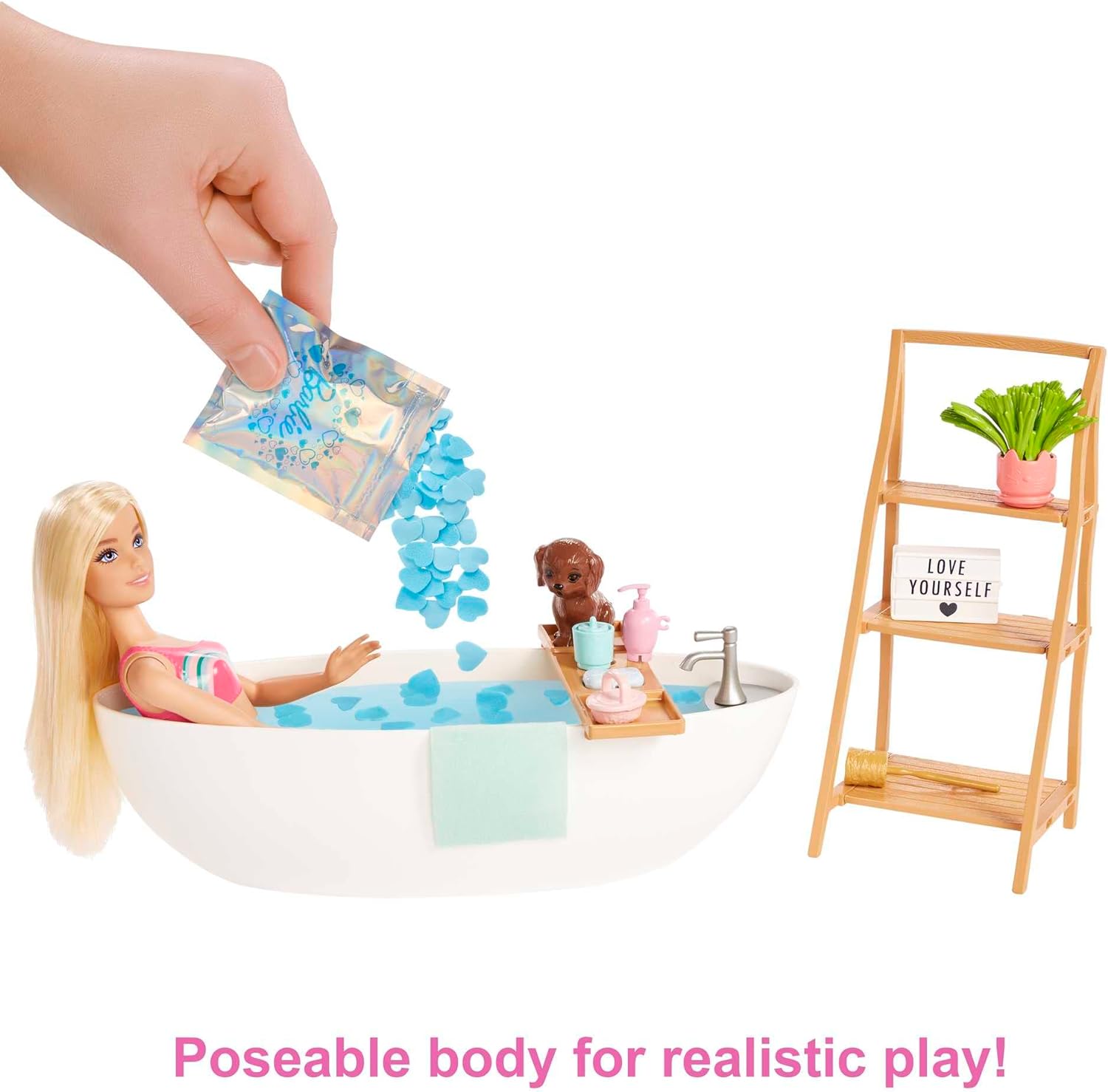 Barbie Fashion & Beauty Baño De Burbujas Con Confeti.