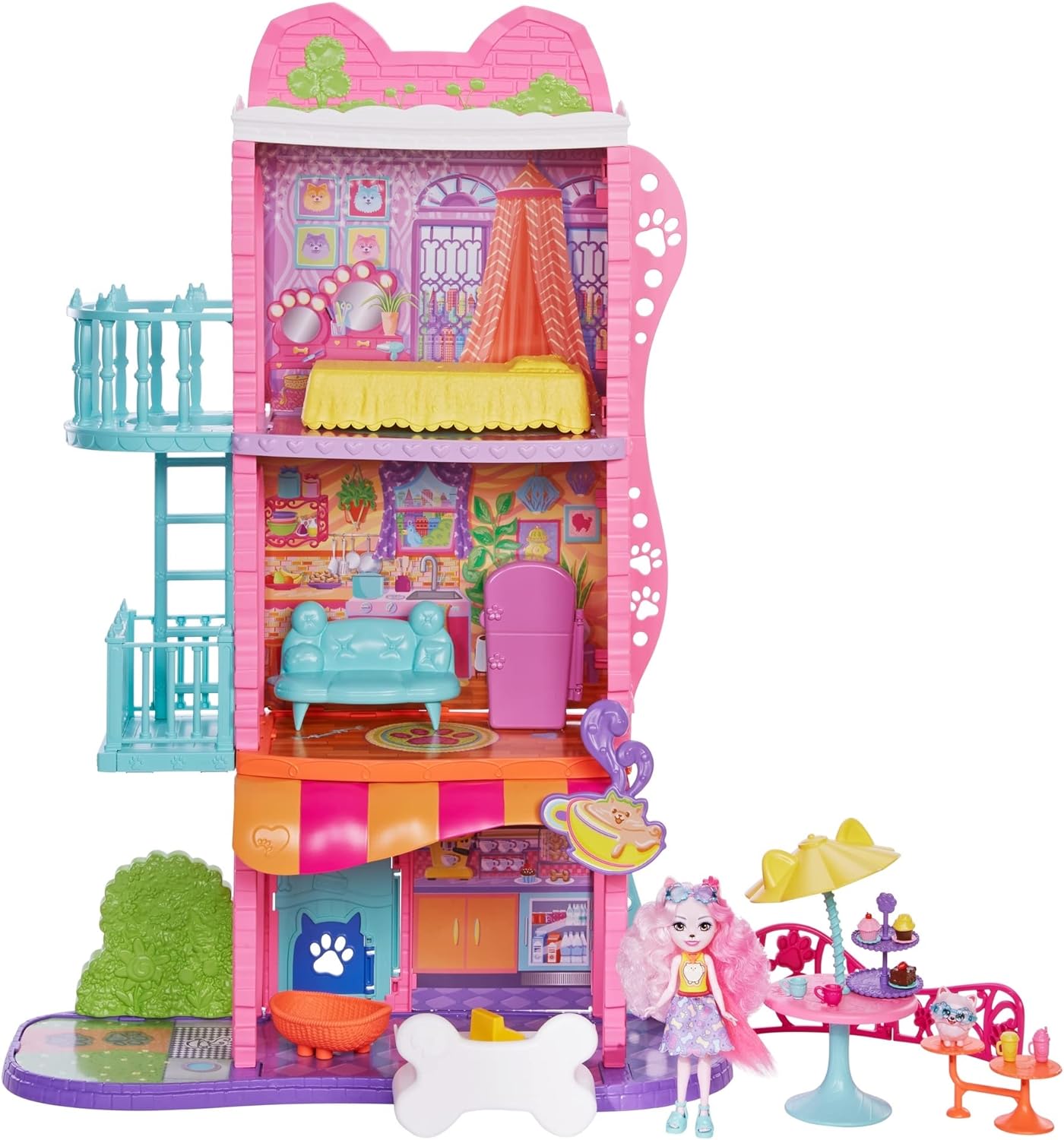 Enchantimals City Tails Apartamento De Palmer Pomeranian.