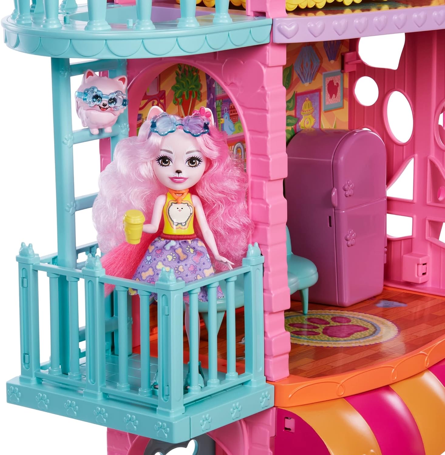 Enchantimals City Tails Apartamento De Palmer Pomeranian.