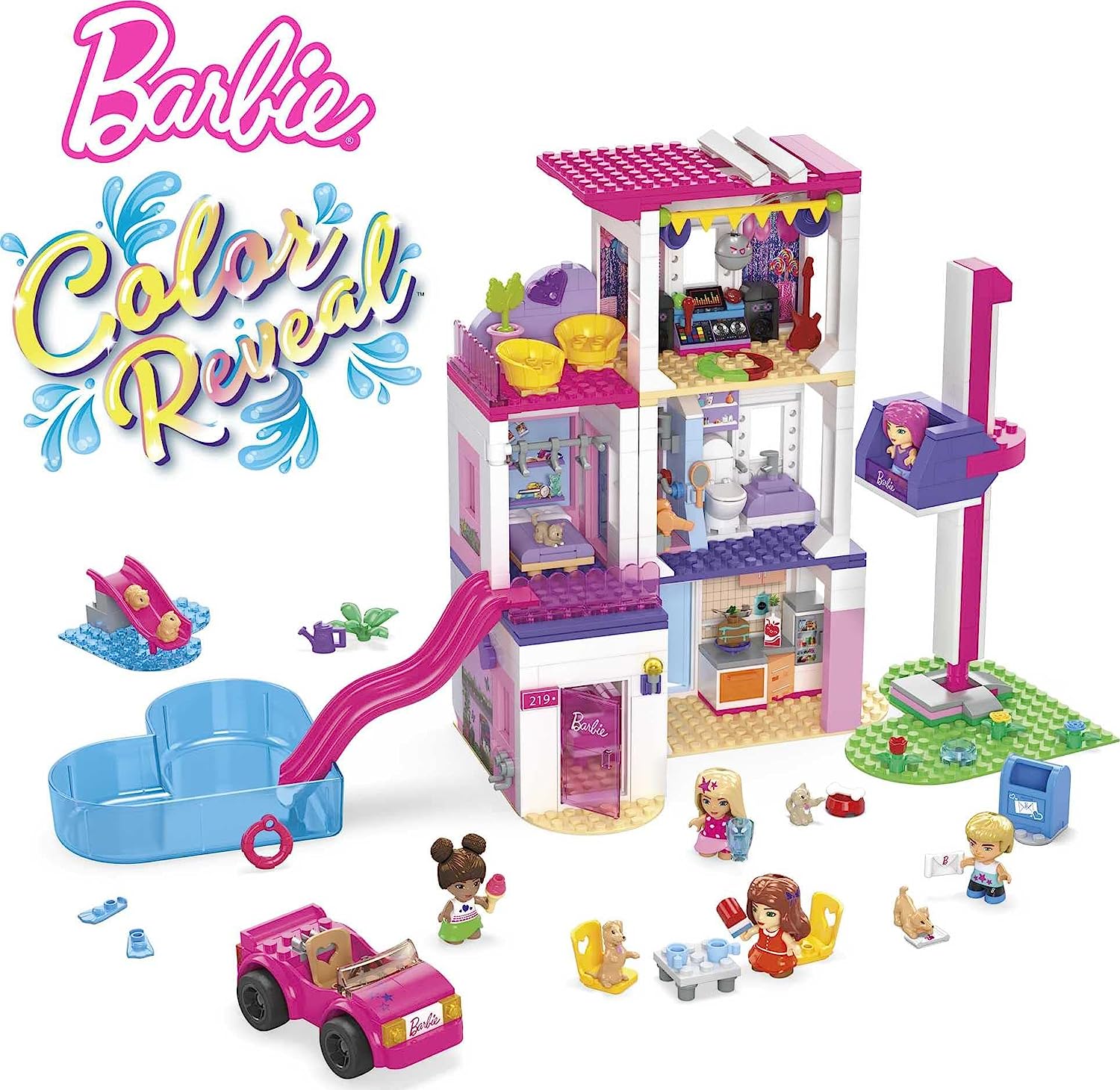 Mega Construx Barbie Color Reveal Casa de los Sueños.