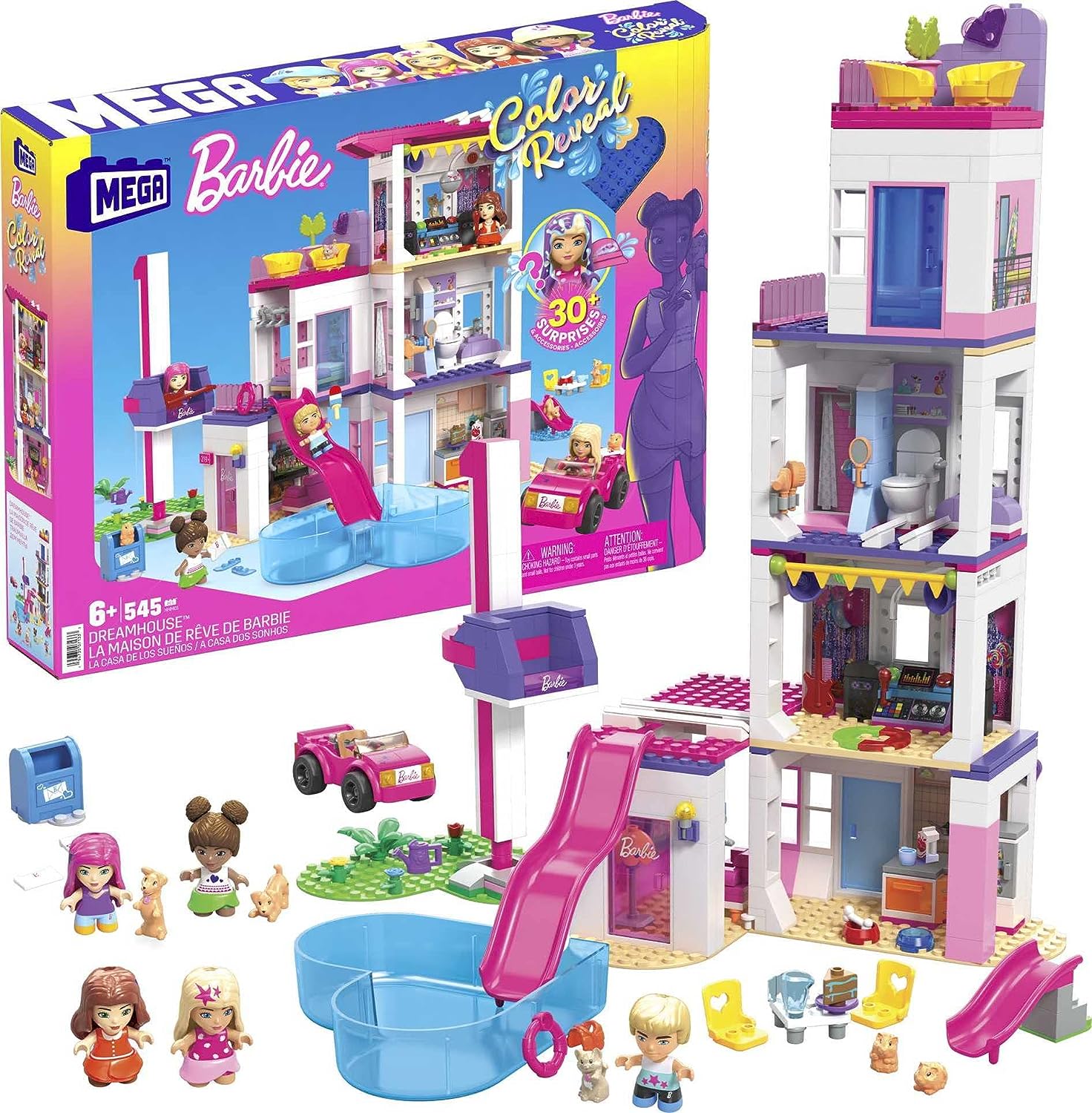 Mega Construx Barbie Color Reveal Casa de los Sueños.