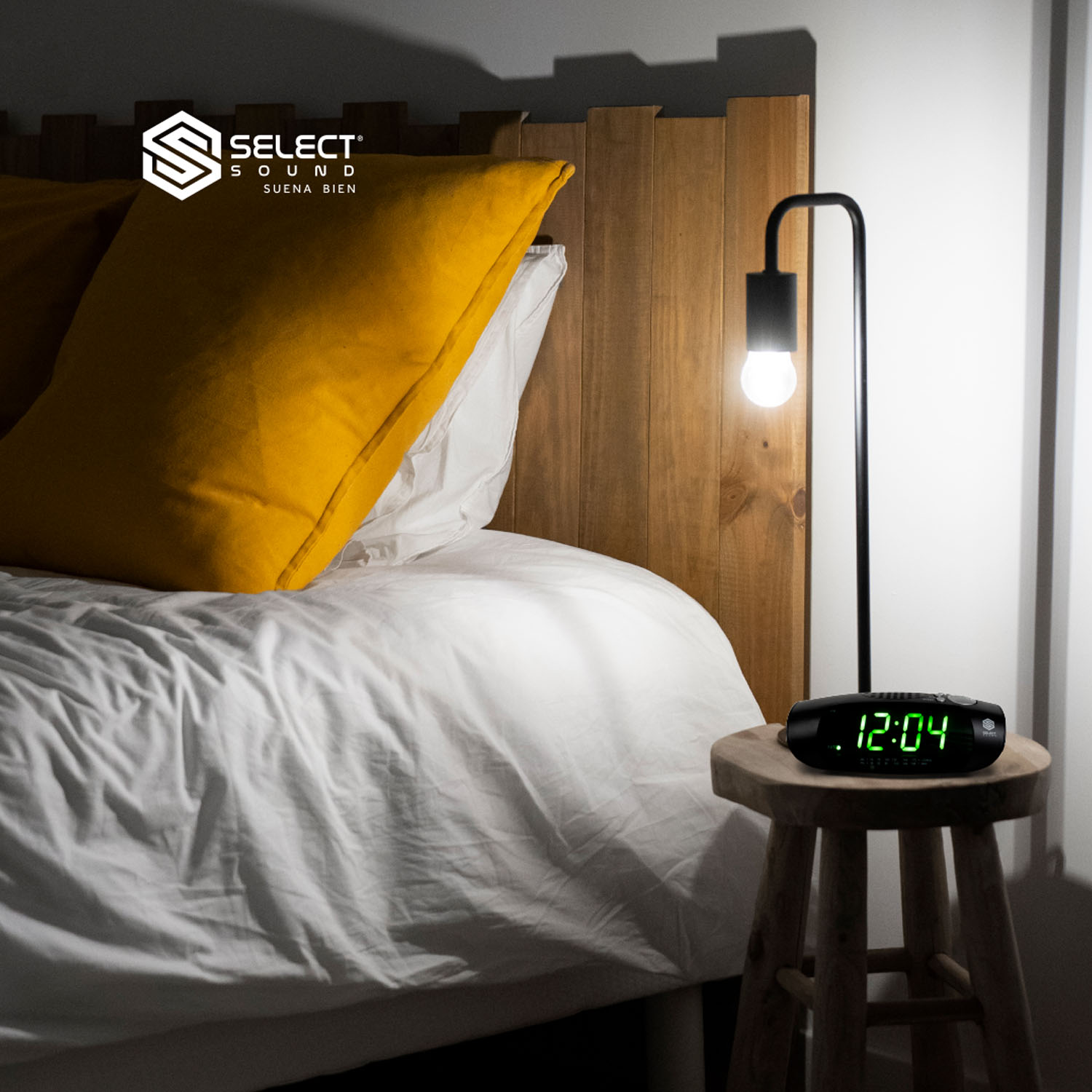 Radio Reloj Despertador Select Sound 4333 con Radio Am/Fm, Entrada Auxiliar