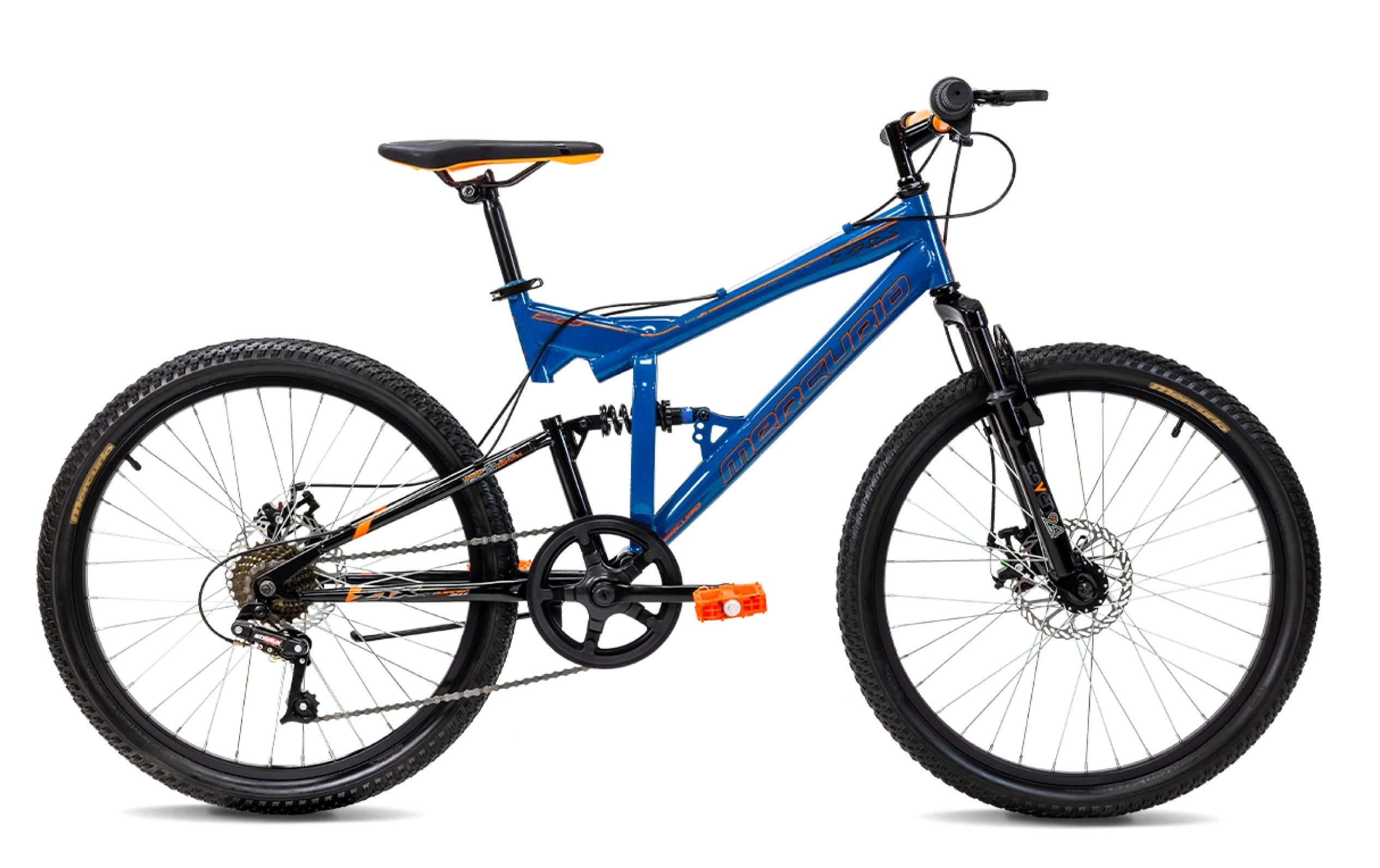 Bicicleta Mercurio ZTX R24 Azul freno de disco 7 velocidades.