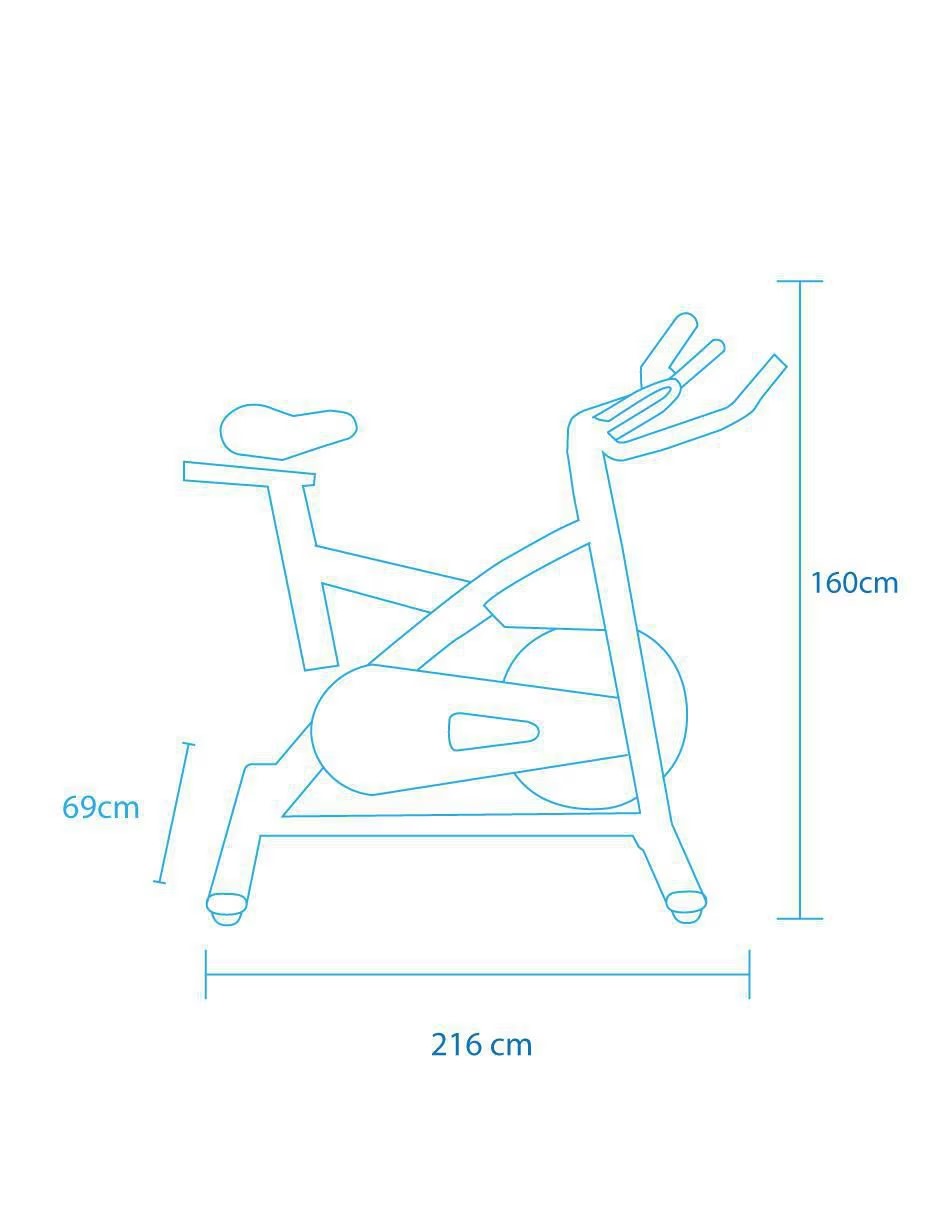 Bicicleta fija Proform acero inoxidable.